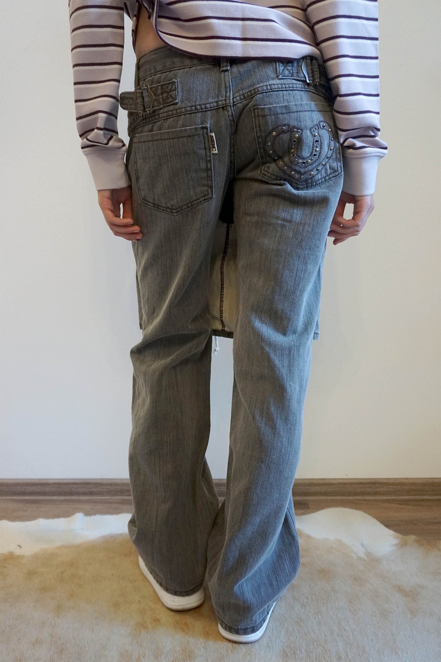 Apron Layered Denim Charcoal