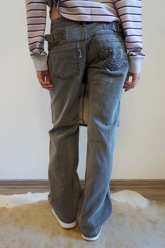 Apron Layered Denim Charcoal