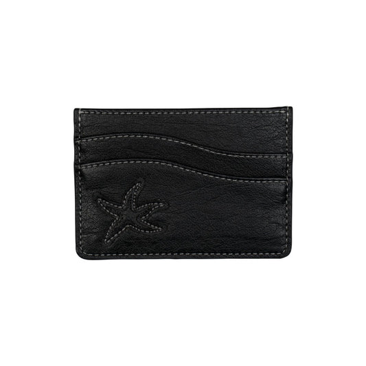 TCM starfish stitch card wallet (black)