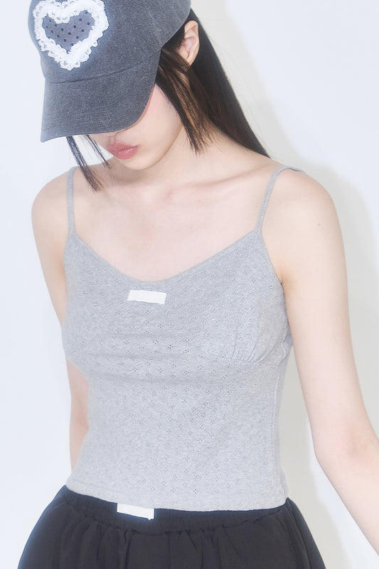 Punching Basic Sleeveless Melange