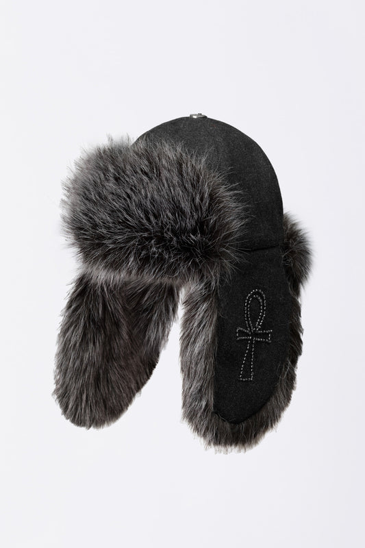 Wool Trooper Hat Charcoal