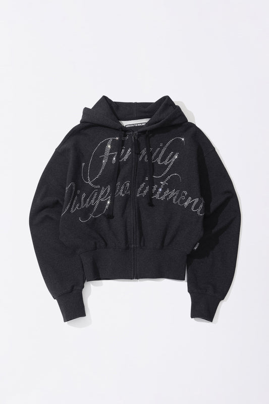 Bad Seed Jewel Hooded Zip-Up Melange Charcoal