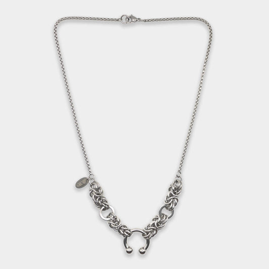 Metal pierced twisted Necklace
