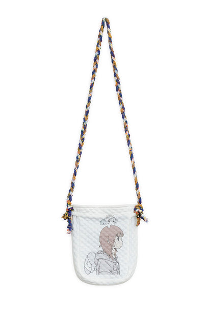 HUGYOURSKIN X JUBA printed mini bag (White)