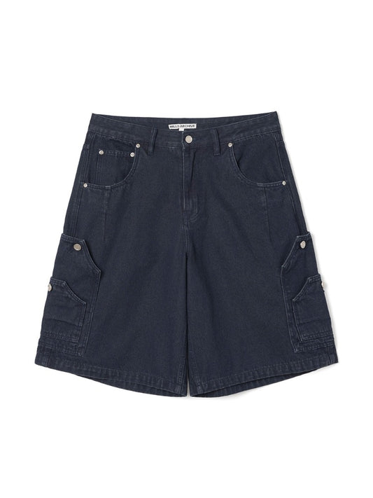 Double Fade Half Denim Pants [Indigo Blue]