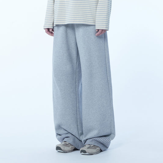 TCM hidden check sweat pants (melange grey)