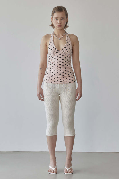Dot Halter Top Pink