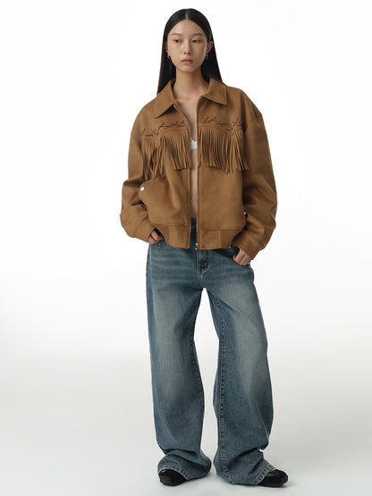 Stud Wide Jeans [Blue]