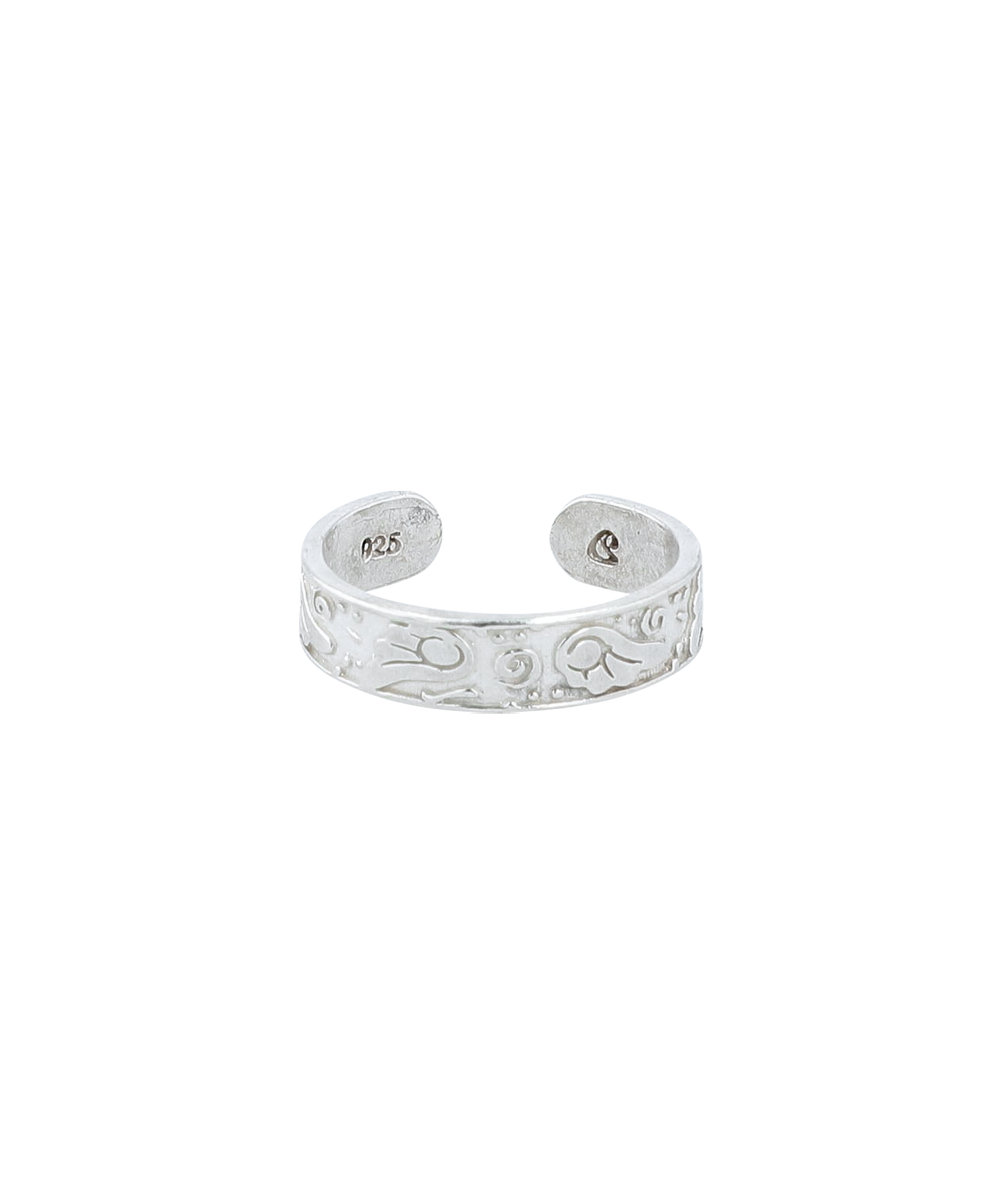 ANGEL WING TOE RING SILVER 