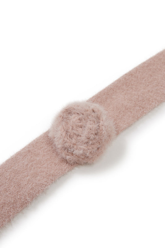 Fleur Angora muffler pink
