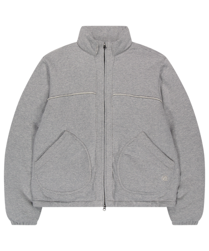 COZY SWEAT DOWN JACKET MELANGE GRAY