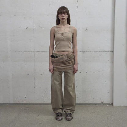 DOUBLE LAYERED TANK TOP / 3 Color 