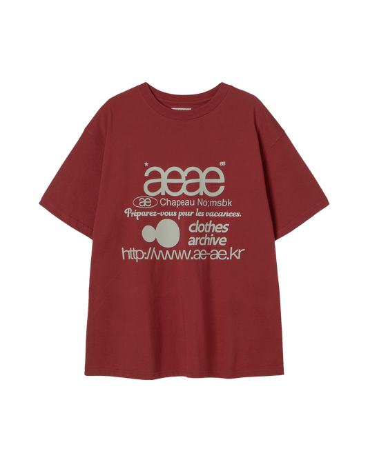 WEB LOGO T-SHIRTS [BURGUNDY]