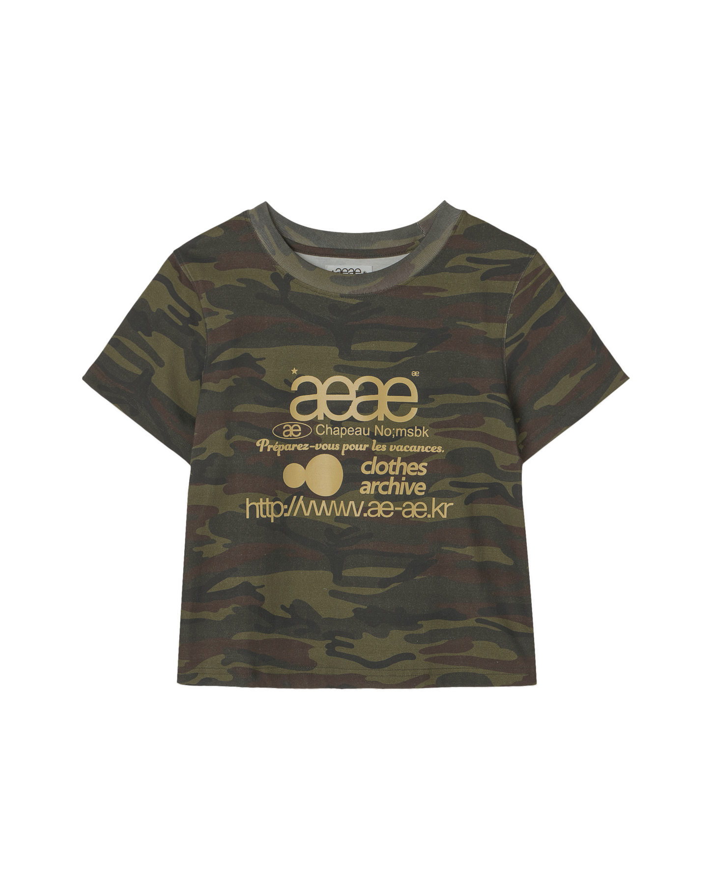 WEB LOGO CROP T-SHIRTS [CAMO]