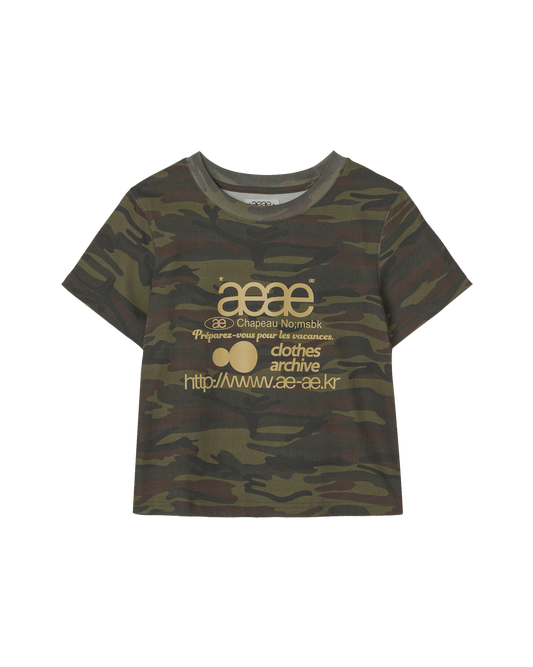 WEB LOGO CROP T-SHIRTS [CAMO]
