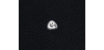 ROUND COLLAR FLEECE JACKET BLACK