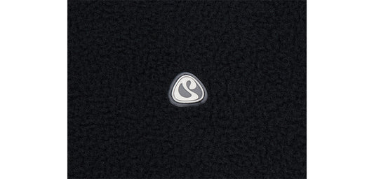 ROUND COLLAR FLEECE JACKET BLACK