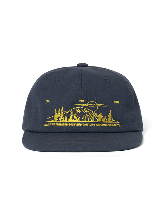 Scenary Embroidery Flat Cap [Navy]