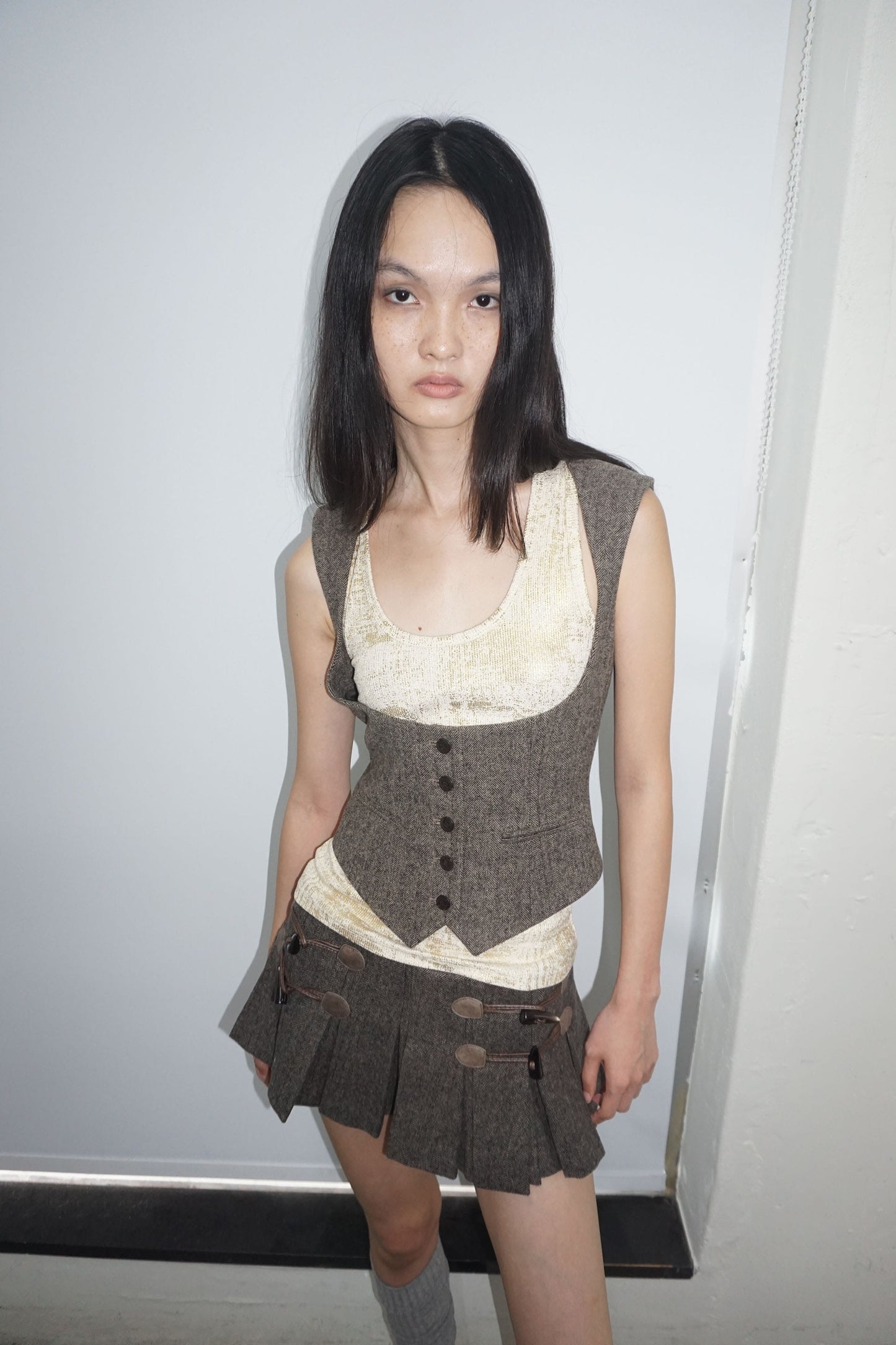 Classic Wool Vest Beige