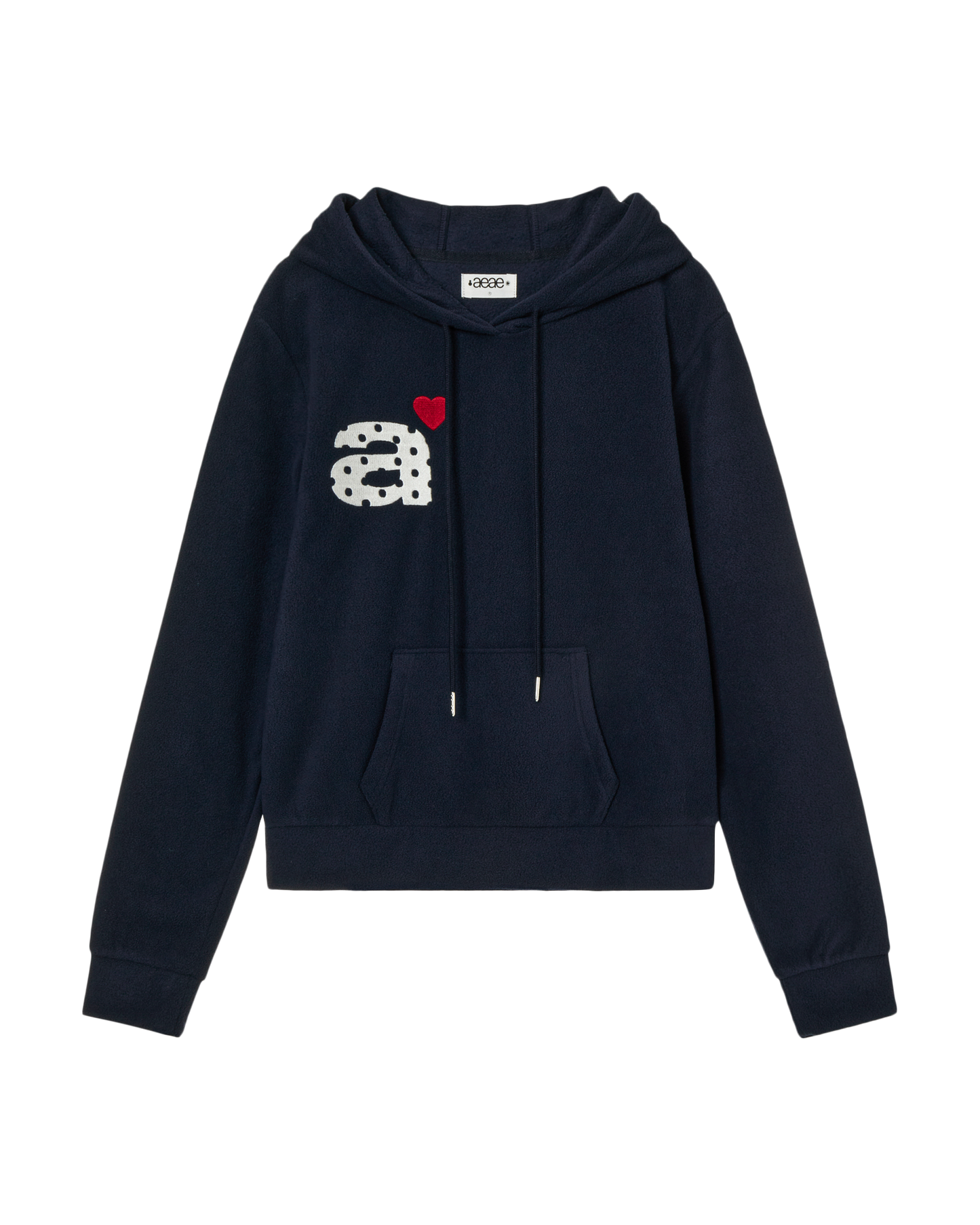 DOT SMALL LETTER FLEECE HOODIE [NAVY]