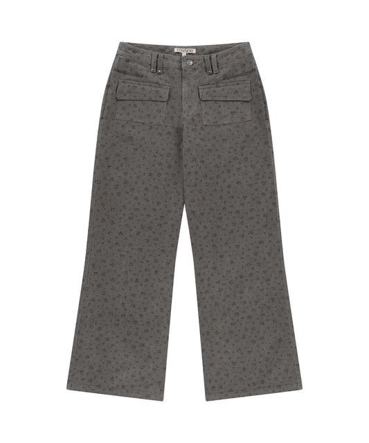 FLOWER PATTERN PANTS NAVY