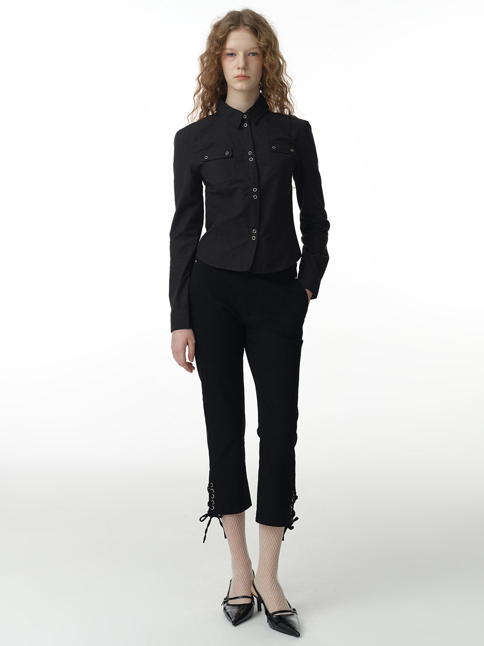 Corset Capri Pants [Black]