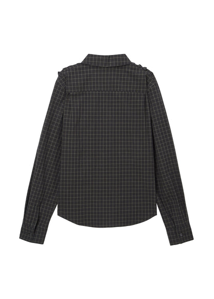 FRILL CHECK SHIRT