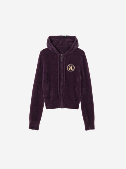 HOTEL FUR KNIT ZIP-UP