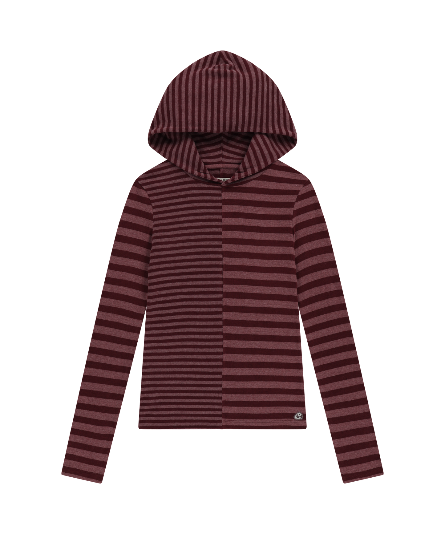 MIXED STRIPE HOODIE RED