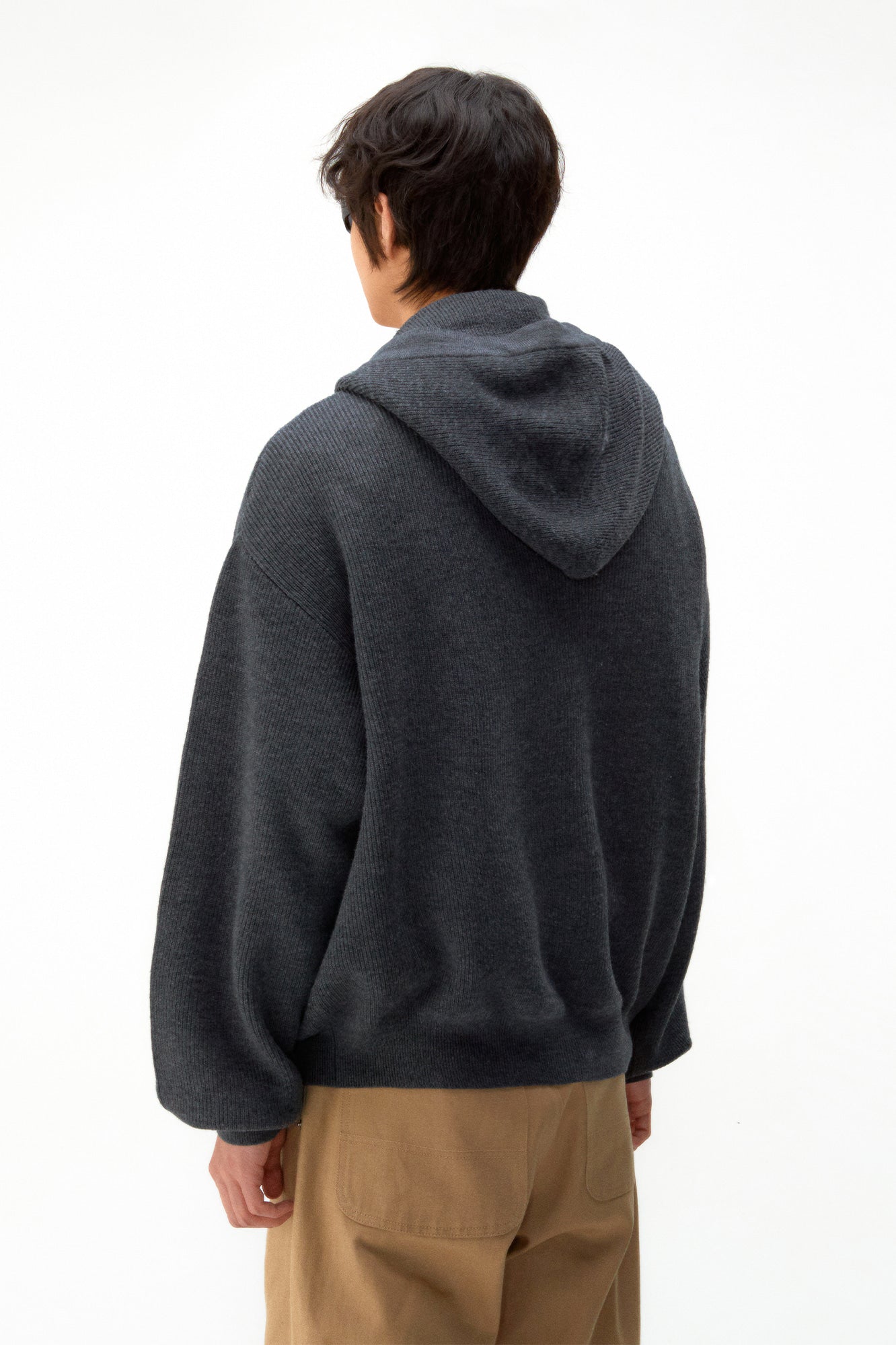 Essential Knit Hooded Zip-Up / 2 Color