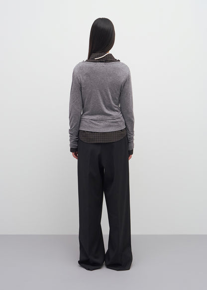 U-NECK JERSEY TOP / 2 Color