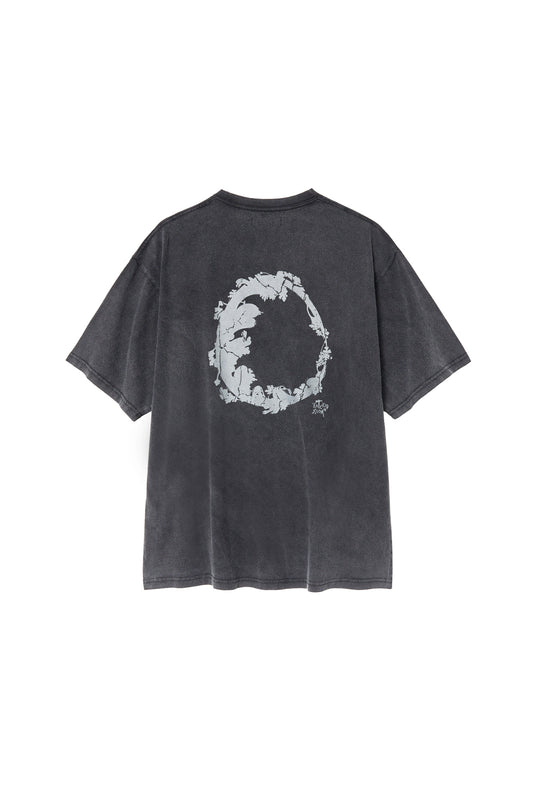Floral Egg Tee 1/2 Black