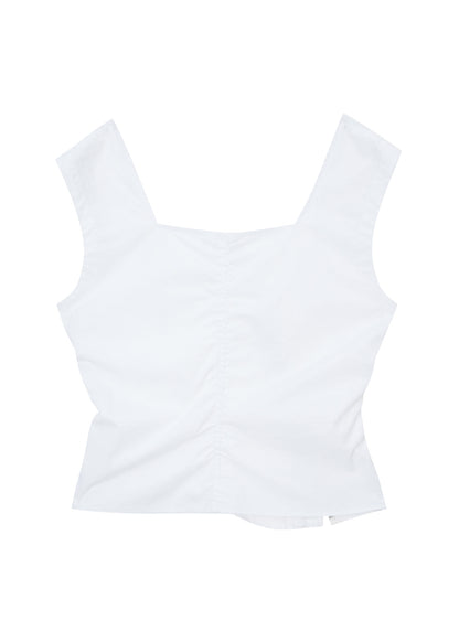 HOOK FASTENING SLEEVELESS TOP / 2 Color