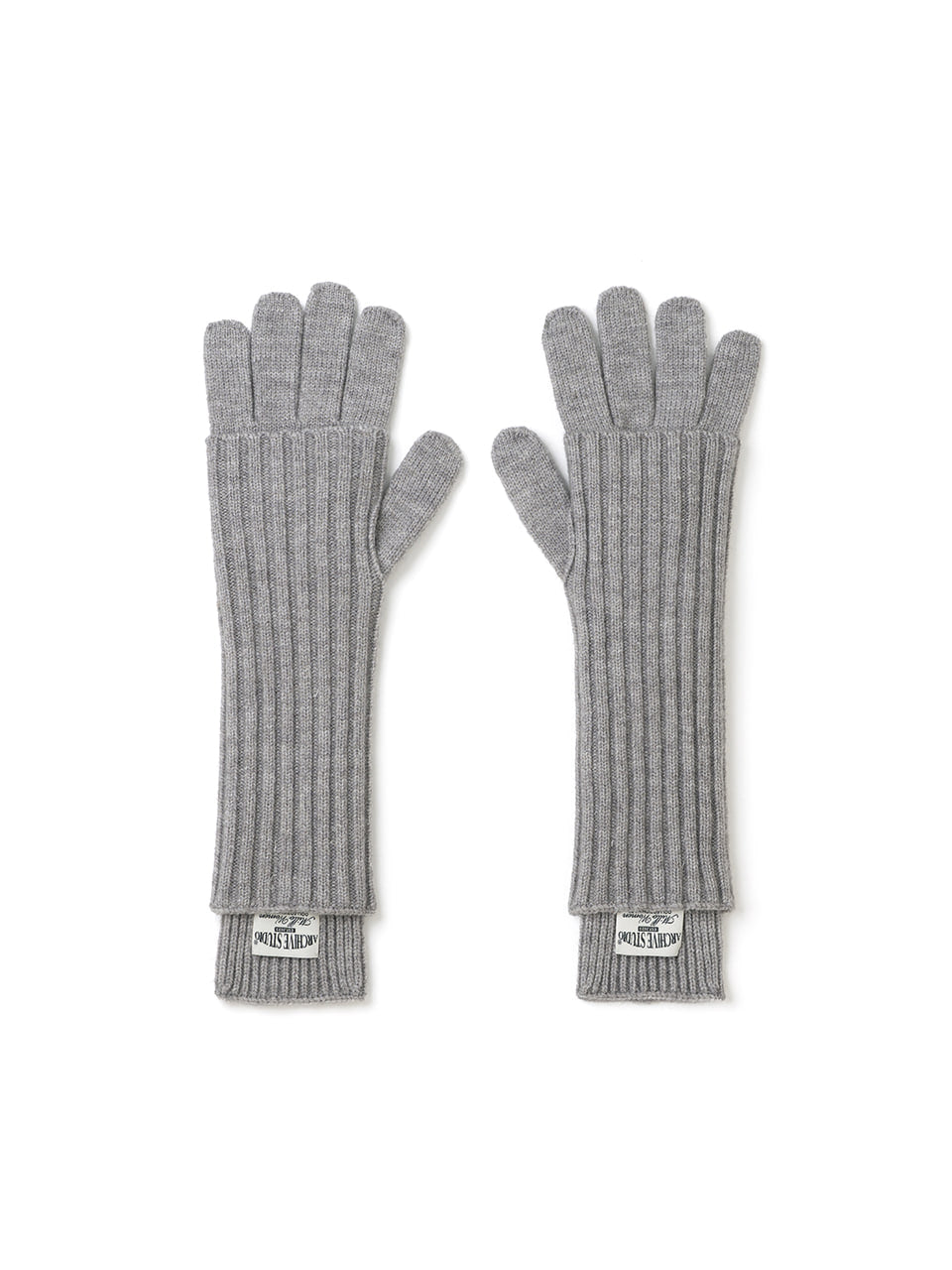 Knitted Warmer Gloves [Light Gray]