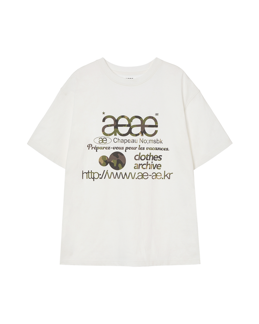 WEB LOGO T-SHIRTS [WHITE/CAMO]