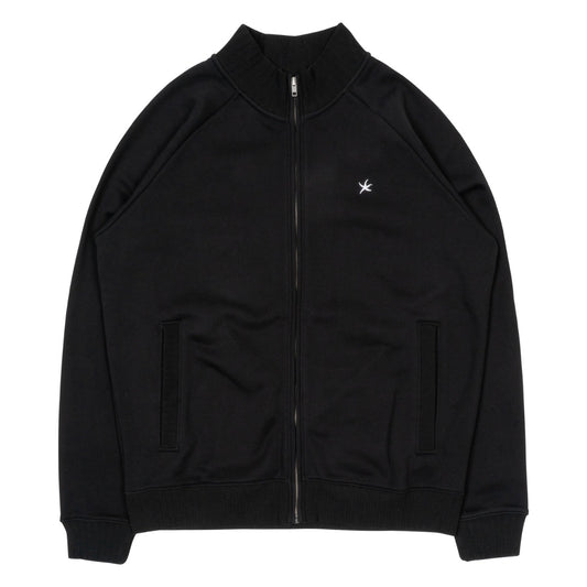 TCM mini logo jersey zip-up (black)