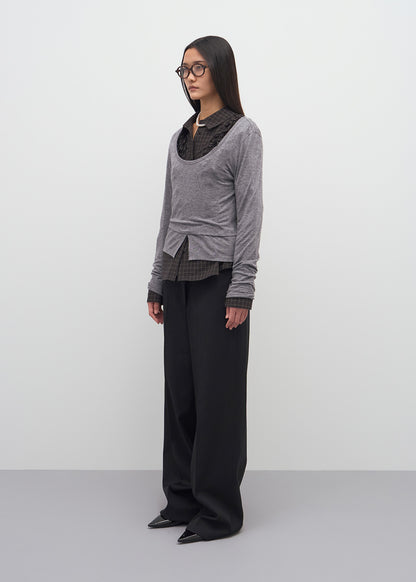 U-NECK JERSEY TOP / 2 Color