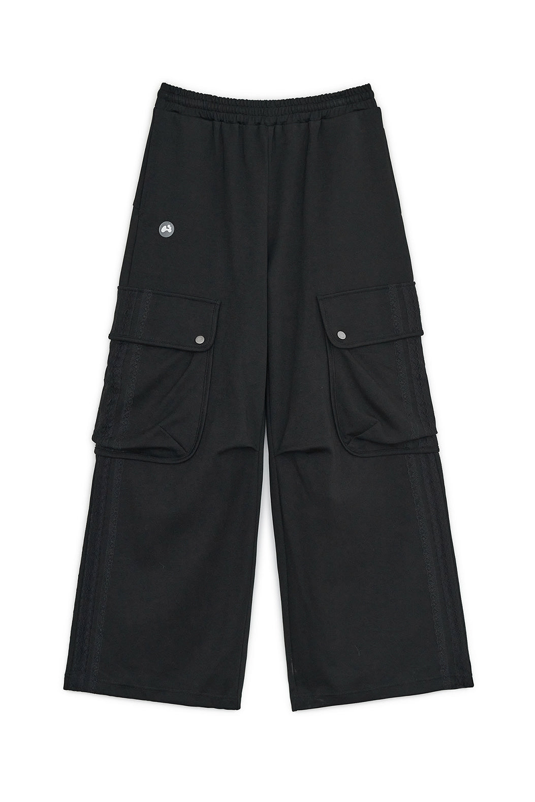 Big pocket lace cargo pants (Black)