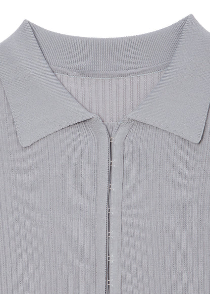 HOOK FASTENING RIBBED CARDIGAN / 2 Color