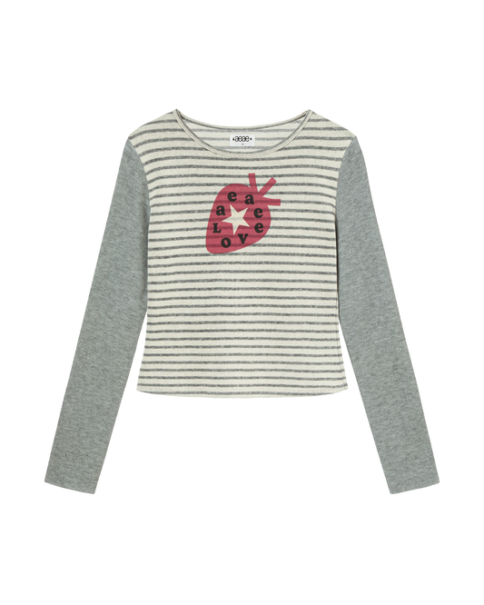 STRAWBERRY TEE [GREY]