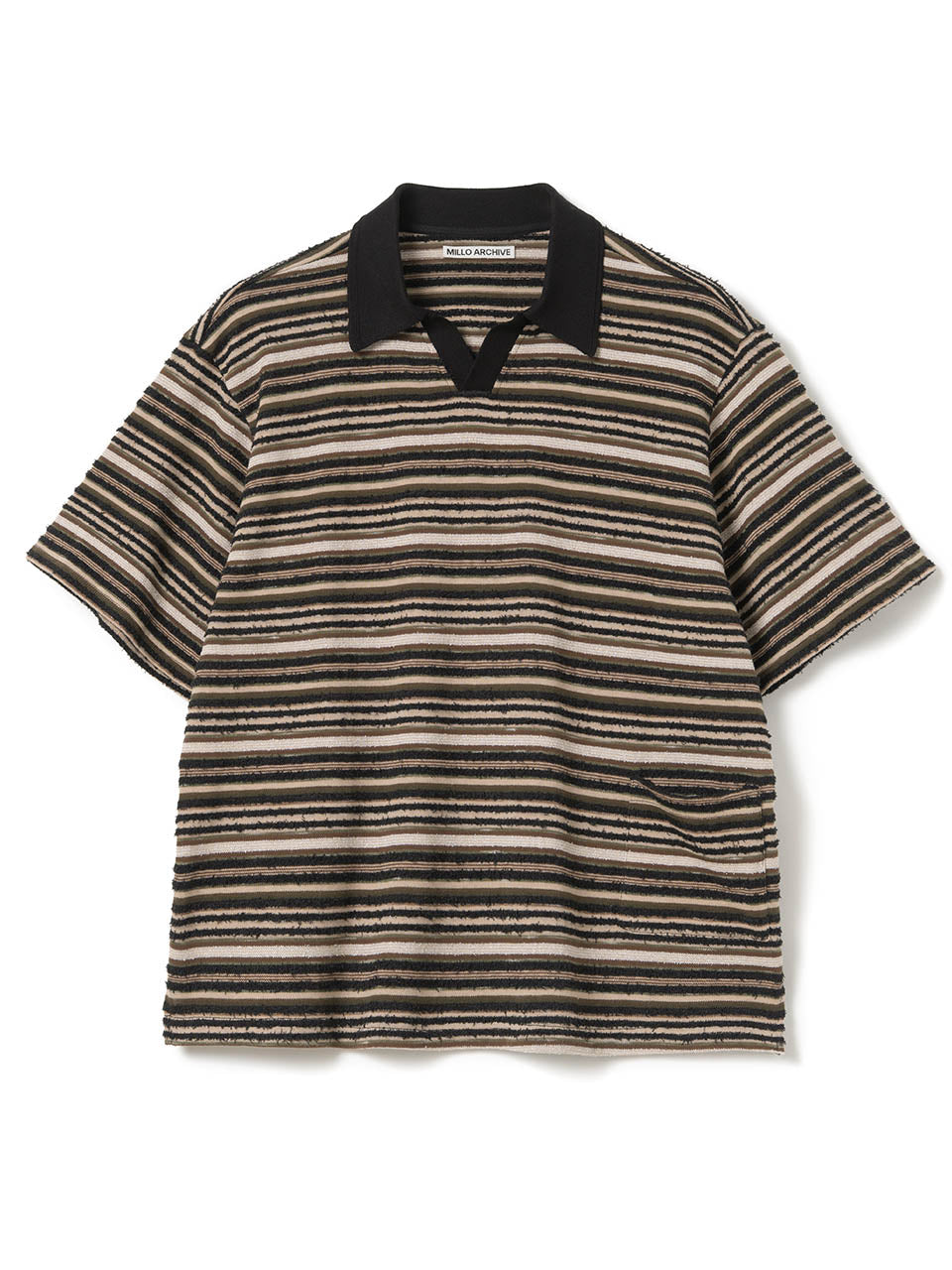 Irregular Half Collar Knit [Khaki Brown]