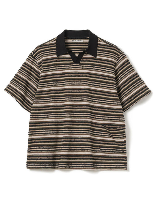 Irregular Half Collar Knit [Khaki Brown]