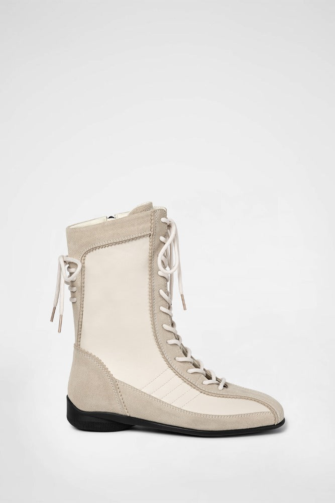 SWAY BACK RIBBON BOXING SNEAKERS / IVORY 