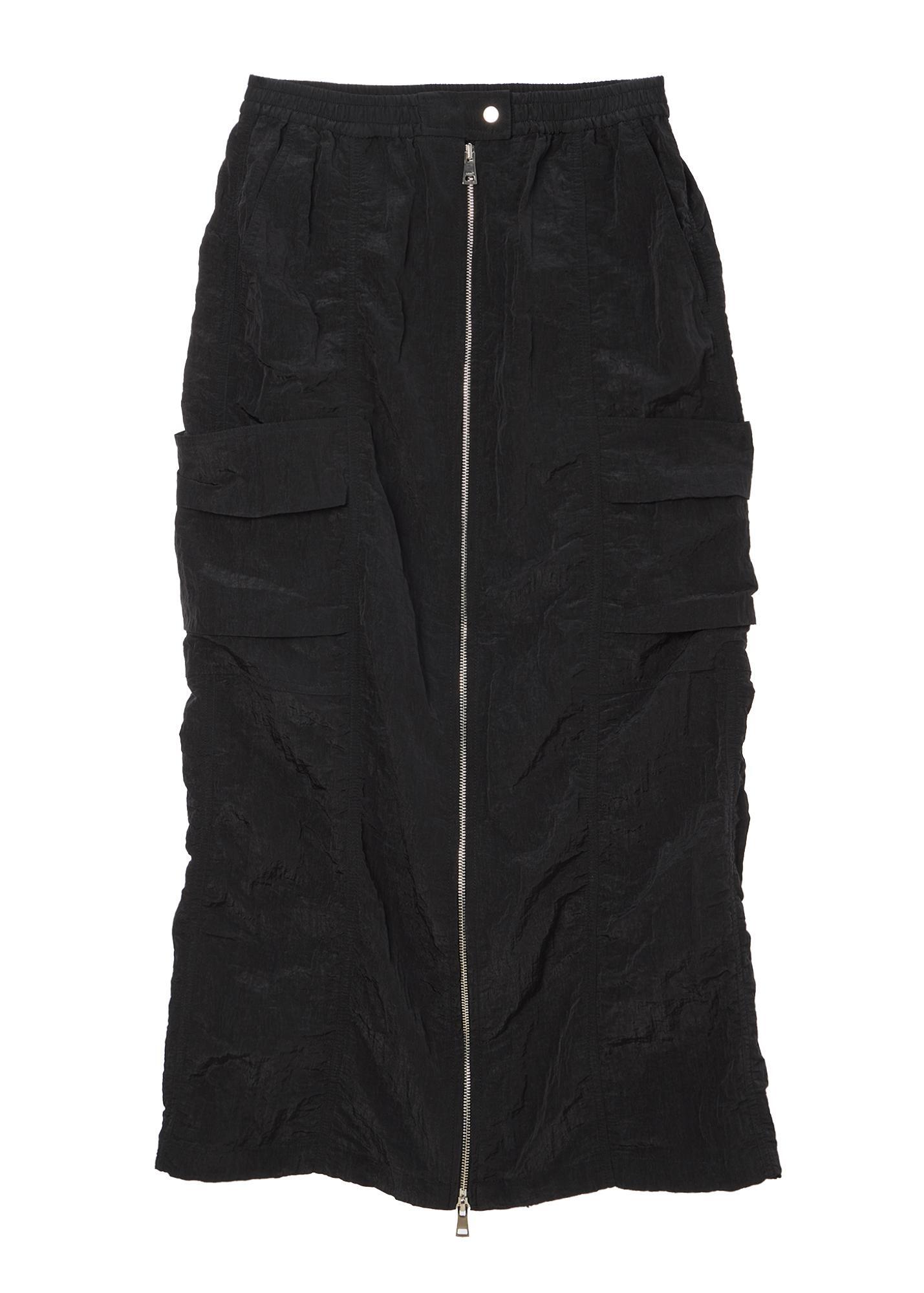 ZIP-FRONT CARGO LONG SKIRT / 2 Color