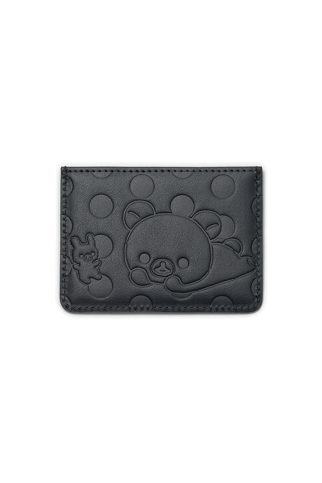 Korilakkuma dot card wallet (Black)