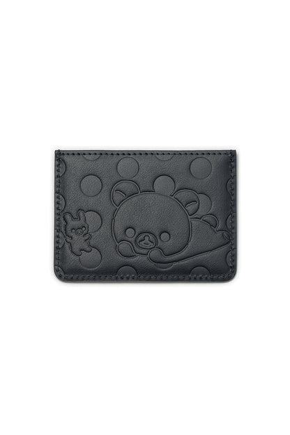 Korilakkuma dot card wallet (Black)
