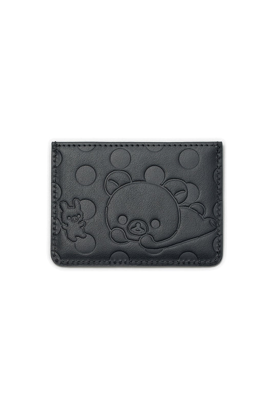 Korilakkuma dot card wallet (Black)