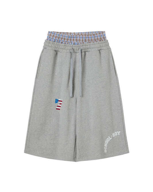 [5/26 예약발송] TRUNK LAYERED SWEATSHORTS [MELANGE GREY]