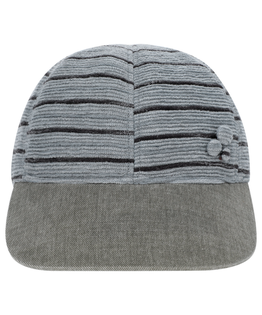 PEACH STRIPE CAP GREY