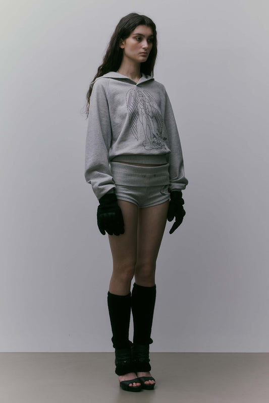 [Sculptor X Ed Hardy] Cherry Shorts Melange Gray